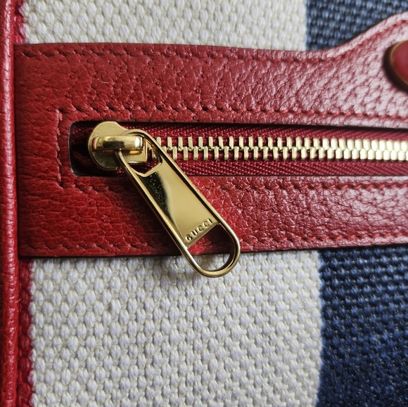 Gucci Canvas Sylvie Stripe Mini Ophidia Crossbody Bag - Picture 3 of 14